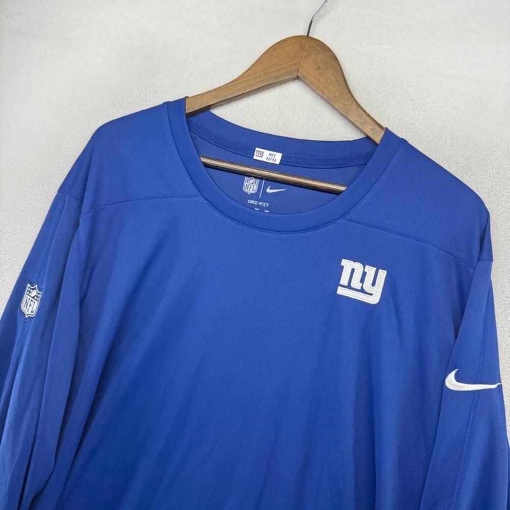 New York Giants Shirt Men's XL Blue Nike team Player Issue Mike Kafka Dri Fit